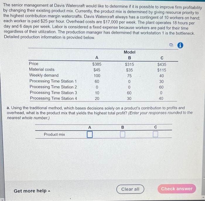 The senior management at Davis Watercraft would