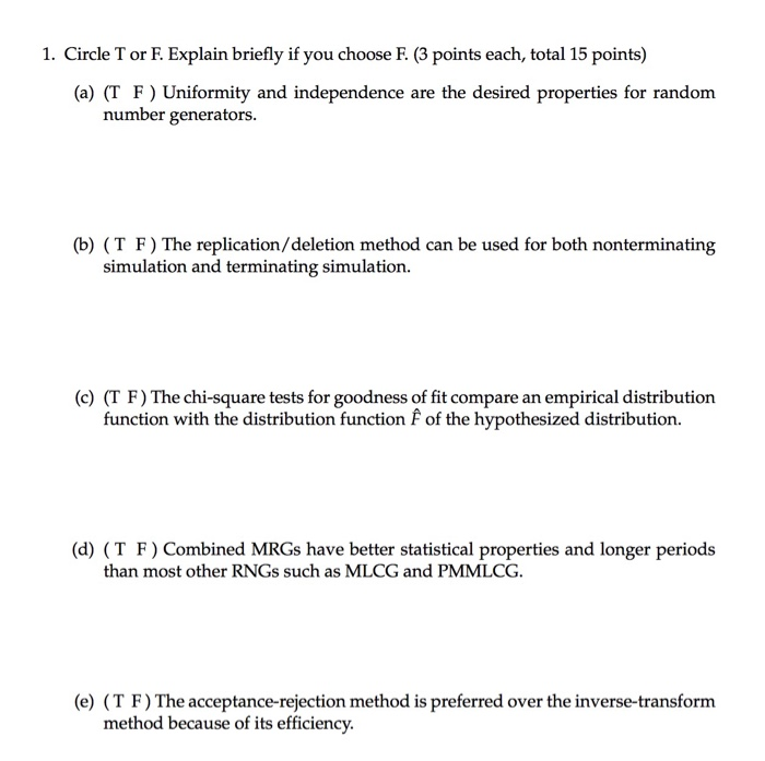 plz type it thank you 1. Circle T or F. Explain