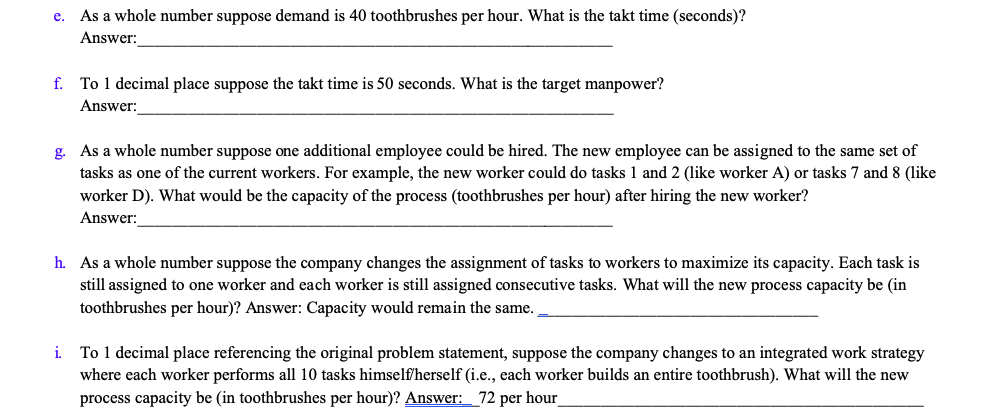 e. As a whole number suppose demand is 40