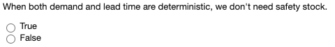 When both demand and lead time are deterministic,