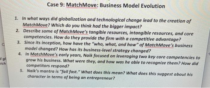 Case 9: Match Move: Business Model Evolution 1.
