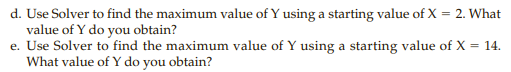 Please answer b, d, and e. Consider the following