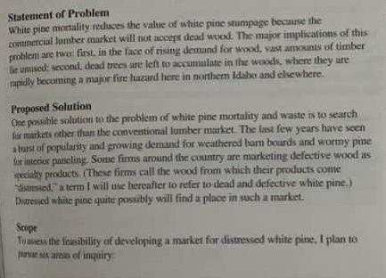 RESEARCH PROPOSAL WRITING It has recurrently been