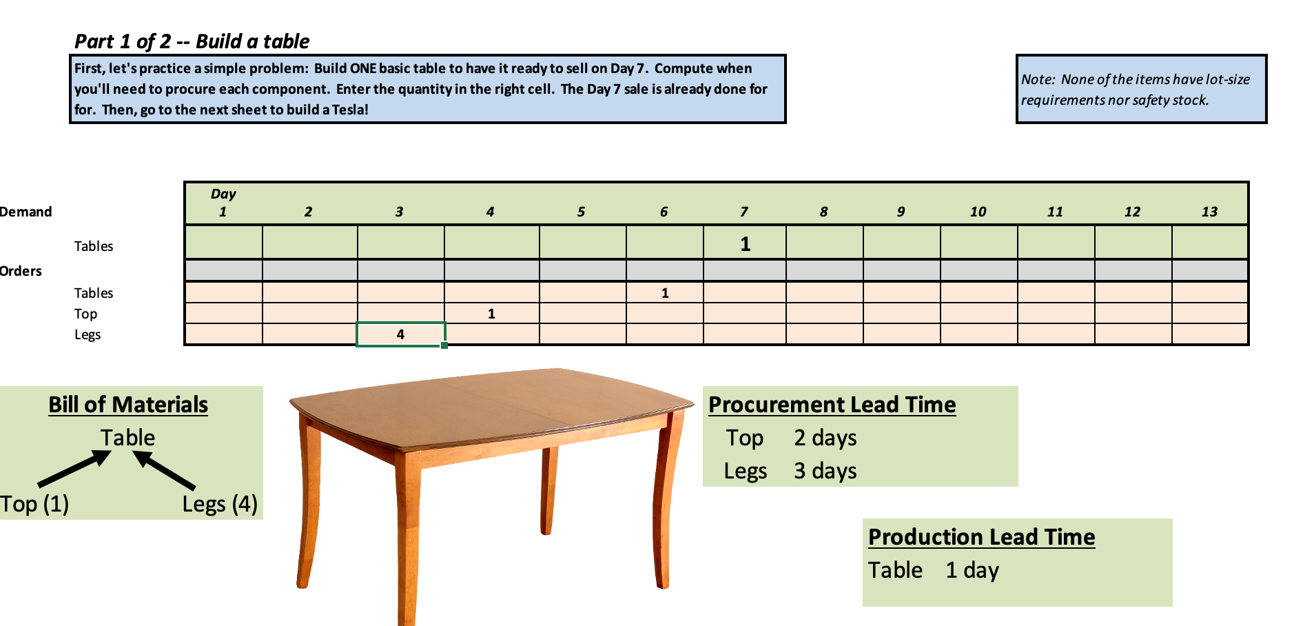 Part 1 of 2 -- Build a table First, let's