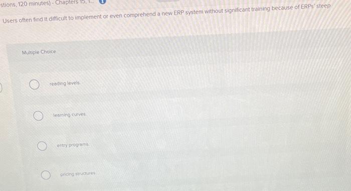 stions, 120 minutes) - Chapters Users often find