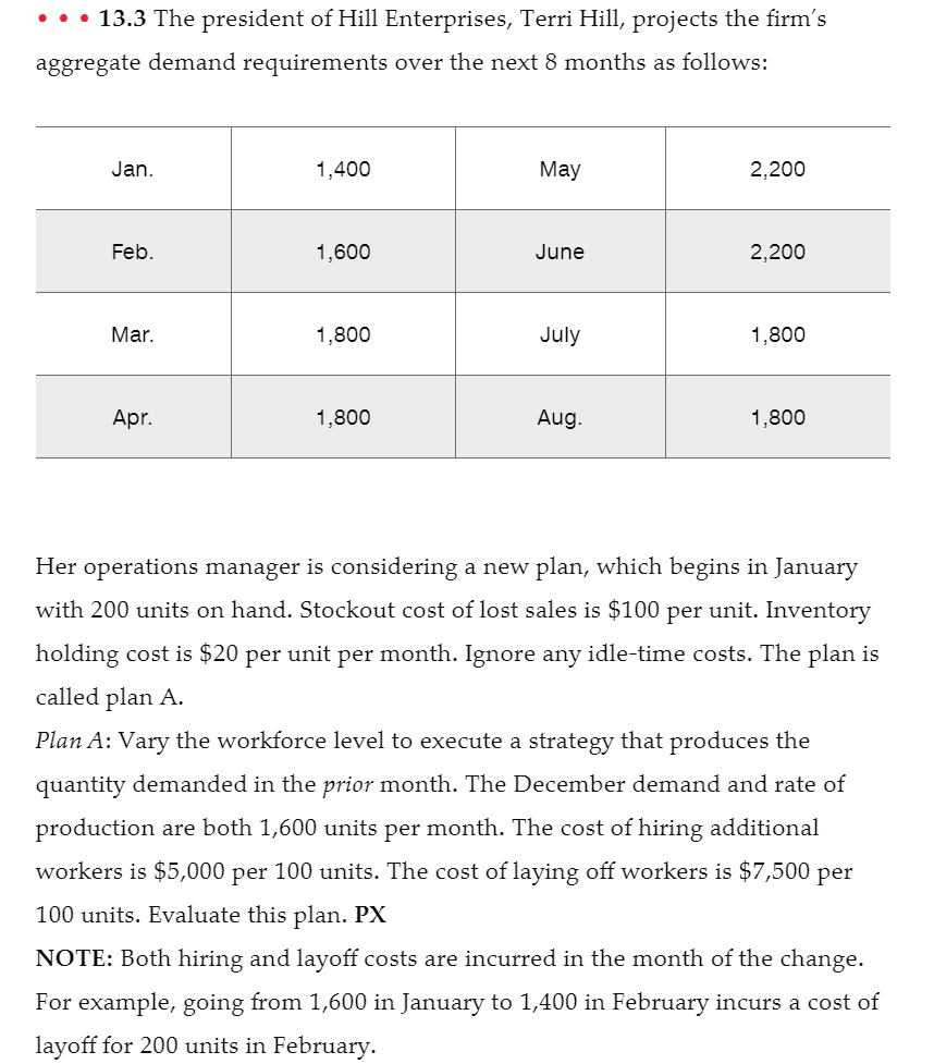 Evaluate Plan A in a written format. ... 13.3 The