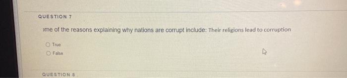 QUESTION 7 Sme of the reasons explaining why