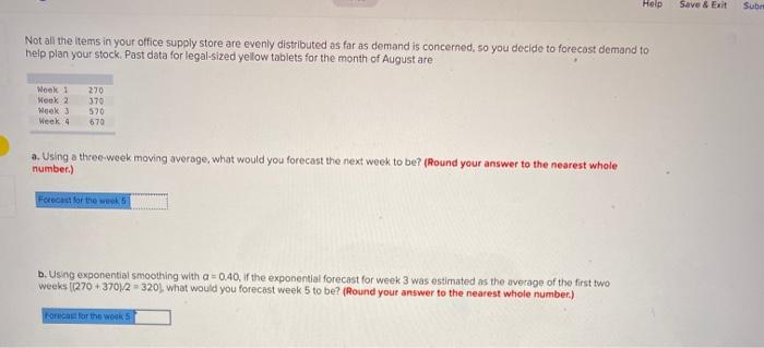 Help Save & Exit Sub Not all the items in your