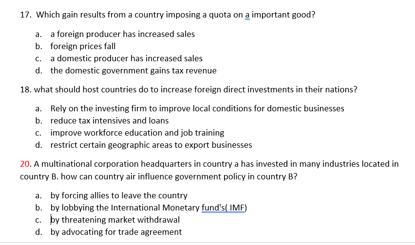 please please help me answer this 17. Which gain