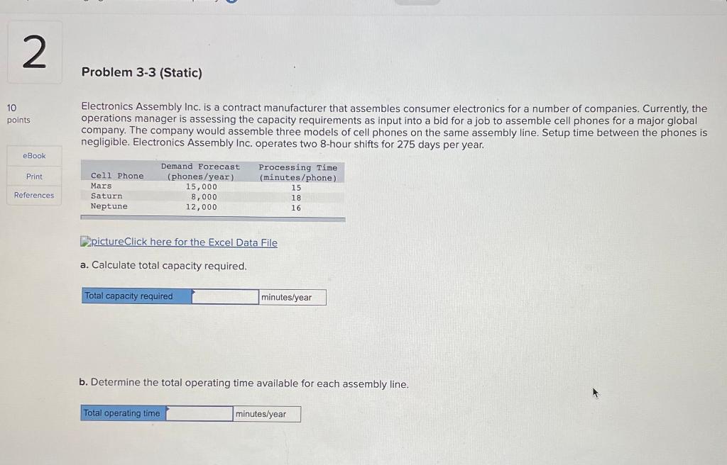 PLEASE DON'T COPY PASTE 2 Problem 3-3 (Static) 10