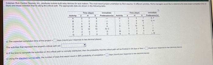 What is the solution to this question? Coleman