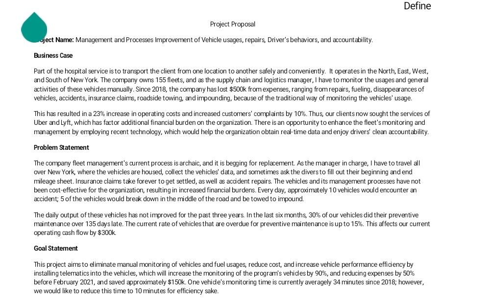 Add your strategy for your Six Sigma MEASURE