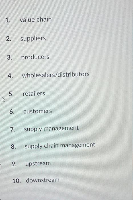 operations management matching questions Used as