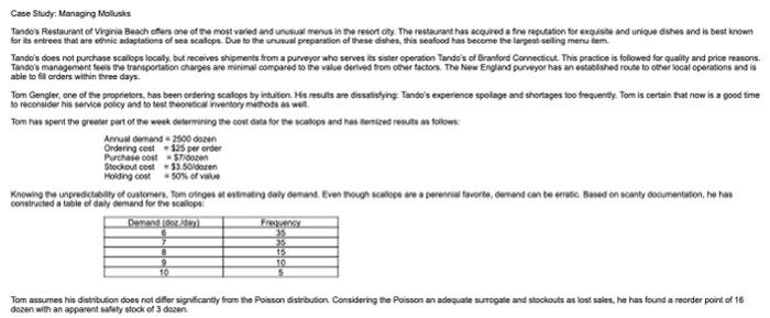 Read the following Case Study and answer these