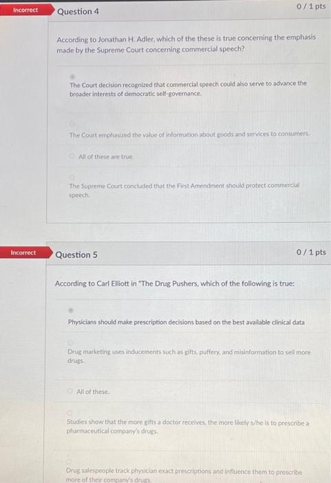Incorrect Incorrect Question 1 Robert Arrington's