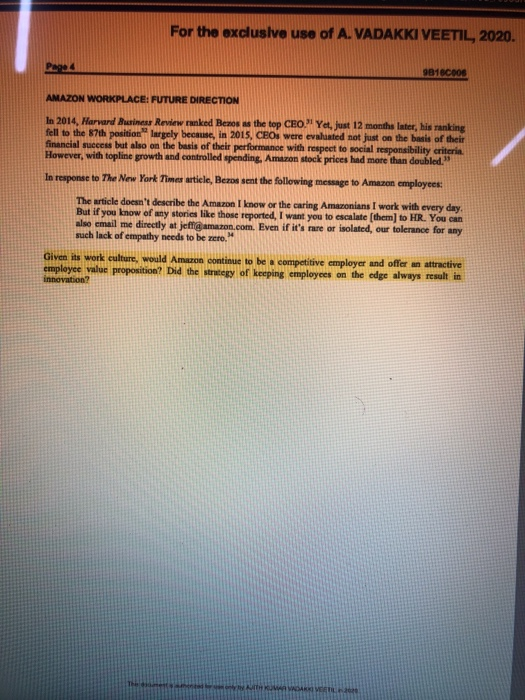 Given its work culture, would Amazon continue to