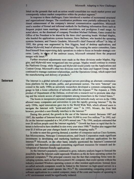 MICROSOFT QUESTION 1- WHAT CHALLENGES HAS