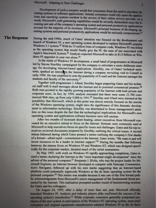 MICROSOFT QUESTION 1- WHAT CHALLENGES HAS