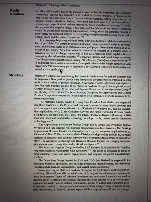 MICROSOFT QUESTION 1- WHAT CHALLENGES HAS