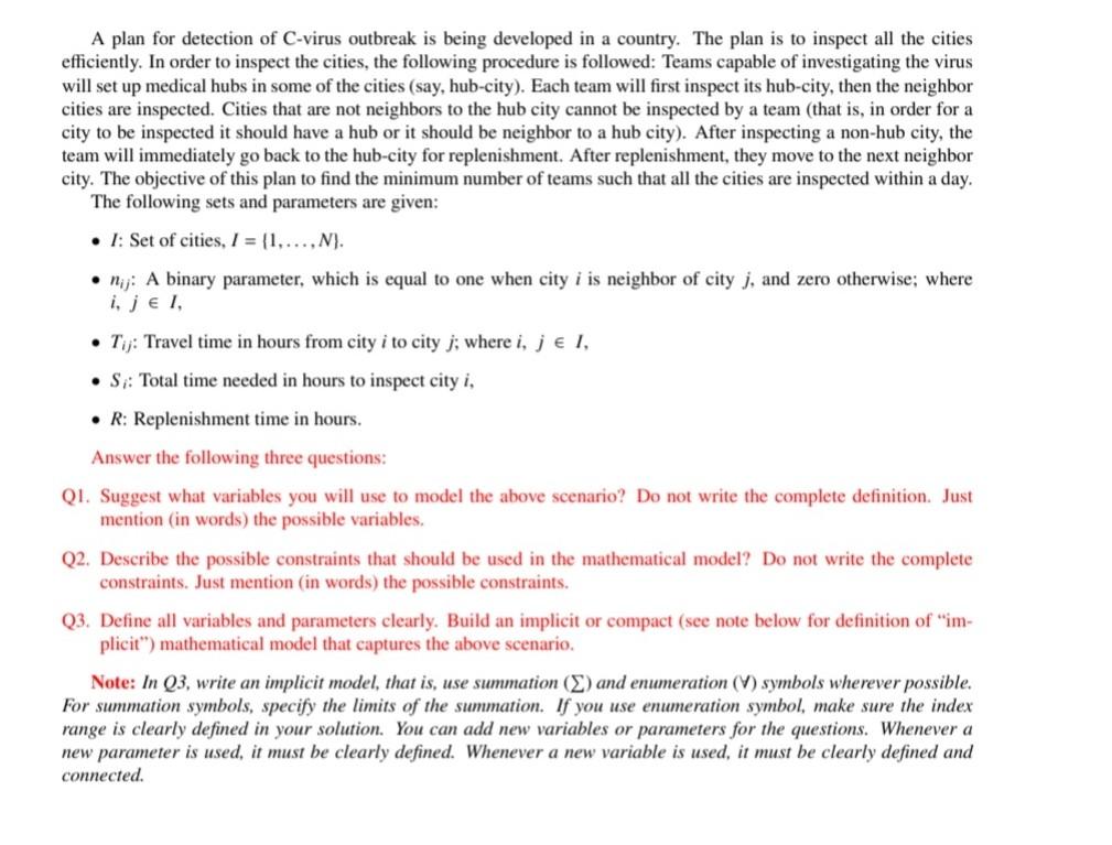 i need question 3 only.... . A plan for detection