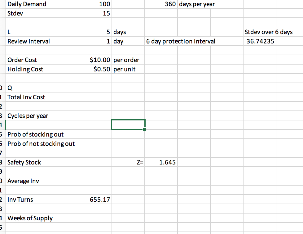 Daily demand for a certain product is normally