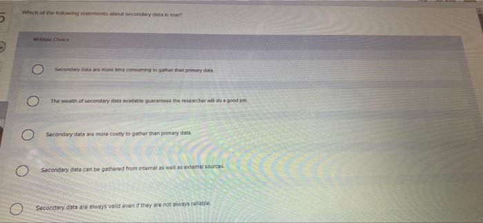 Which of the following statements about secondary