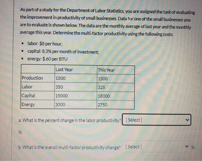 As part of a study for the Department of Labor