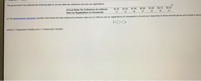 A. The linear relationship Y=___+____x b. when