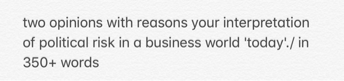 two opinions with reasons your interpretation of