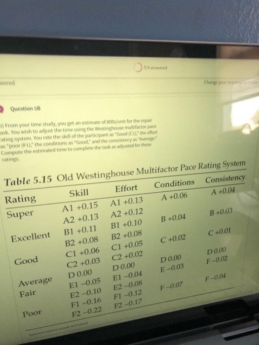 5/9 answered answered Questions A) Aout how many