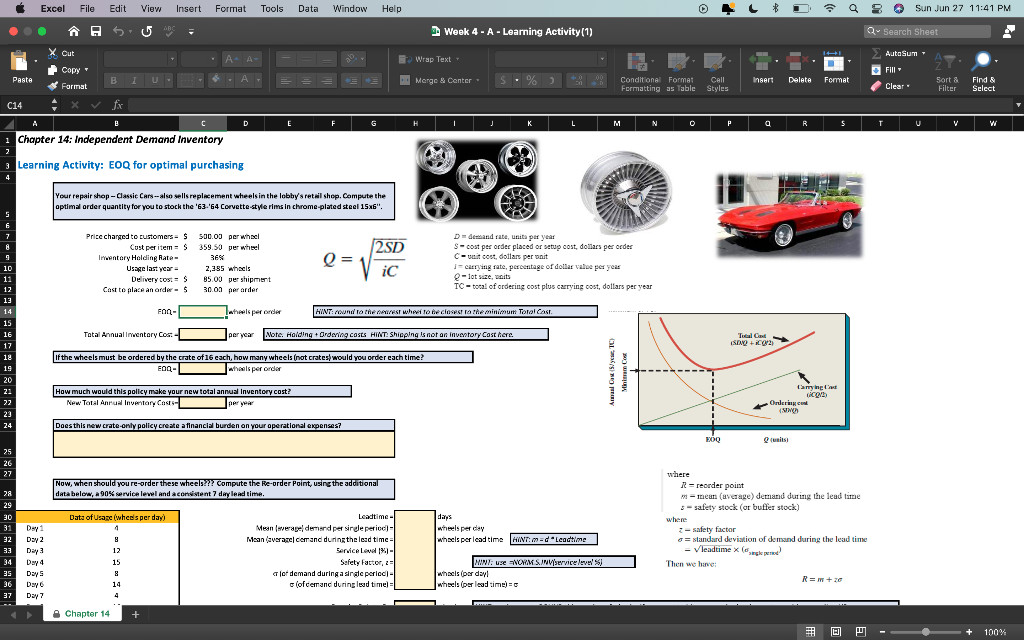 Excel File Edit View Insert Format Tools Data