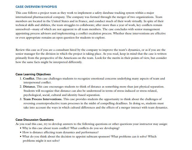 Read the Case Study: The Vigilance as attached