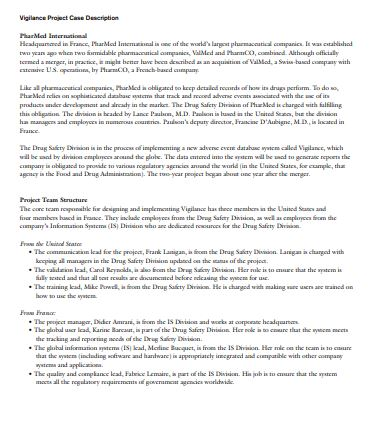 Read the Case Study: The Vigilance as attached