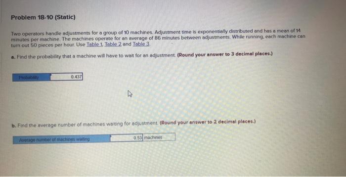 Problem 18-10 (Static) Two operators handle
