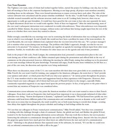 Read the Case Study: The Vigilance as attached