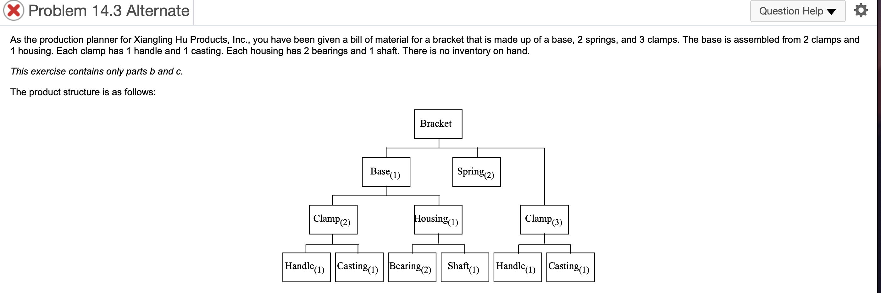 Please answer "C" X Problem 14.3 Alternate