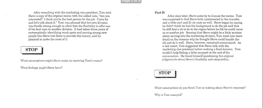 What went wrong? Why? What should Tom have done