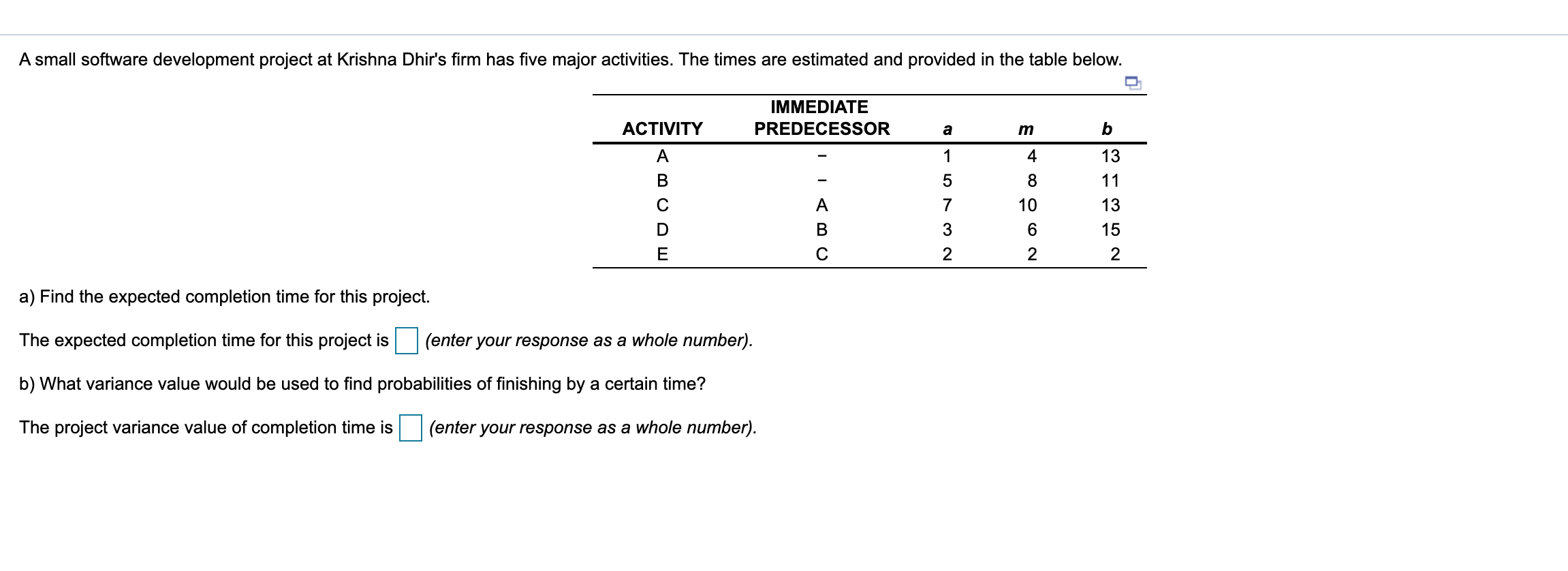 Please show work! A small software development