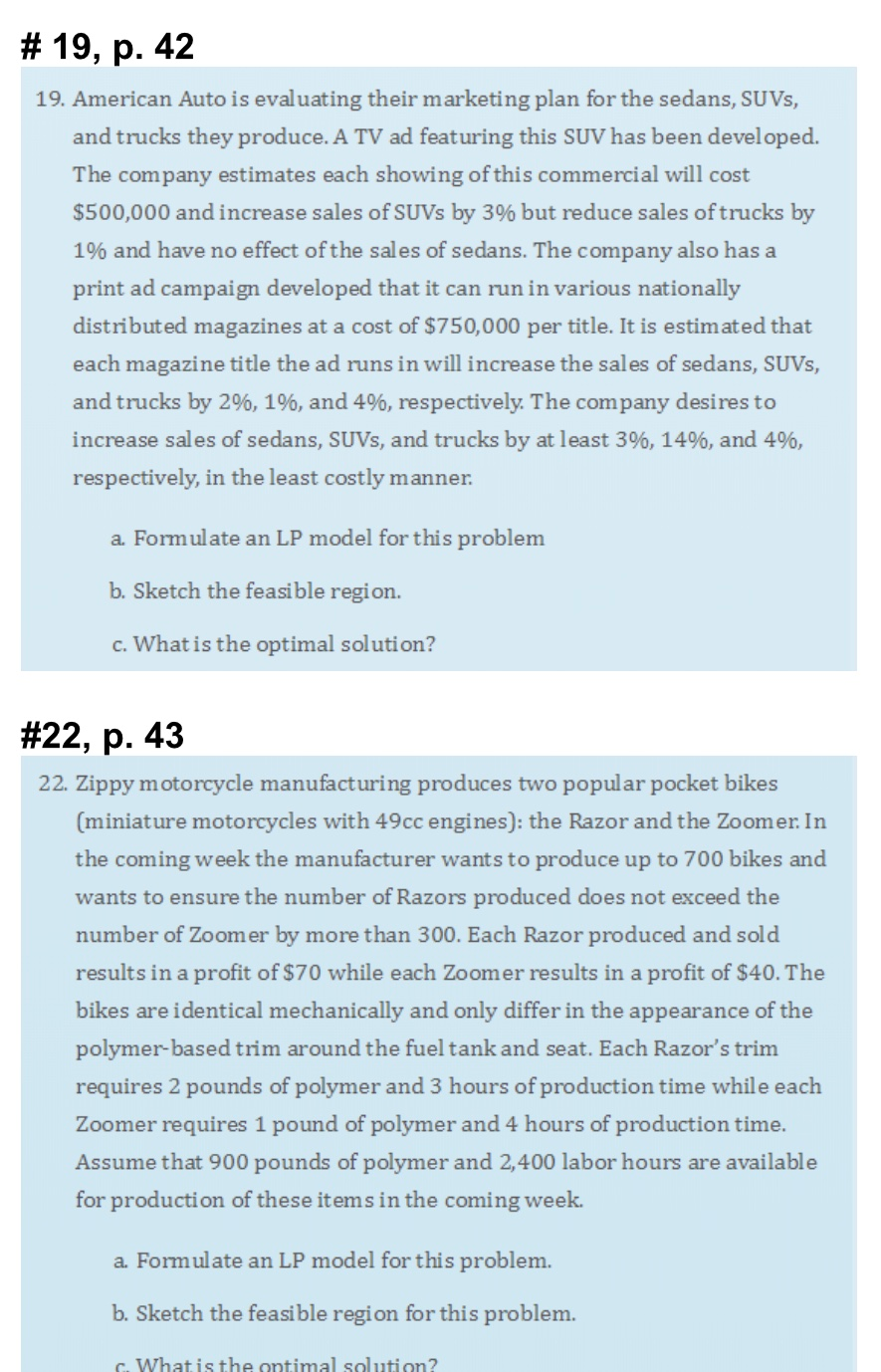 (Please type the answers)(MBA 5200 Modeling,