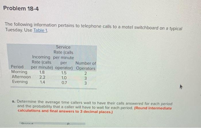 a. Determine the average time callers wait to