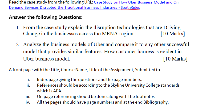 Please Provide Proper References Case Study on