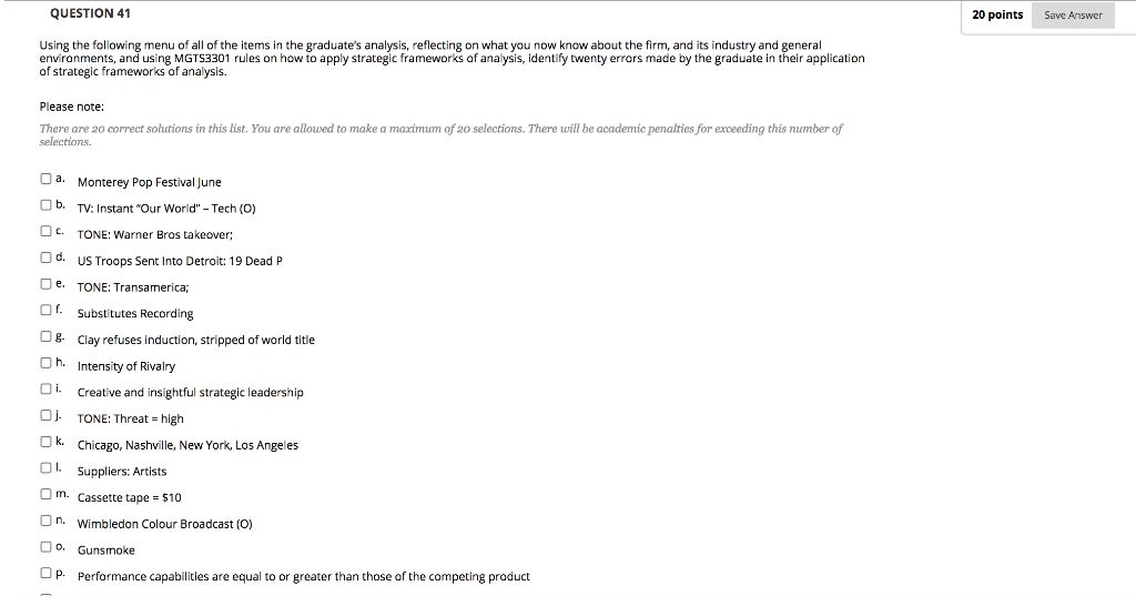 QUESTION 41 20 points Save Answer Using the