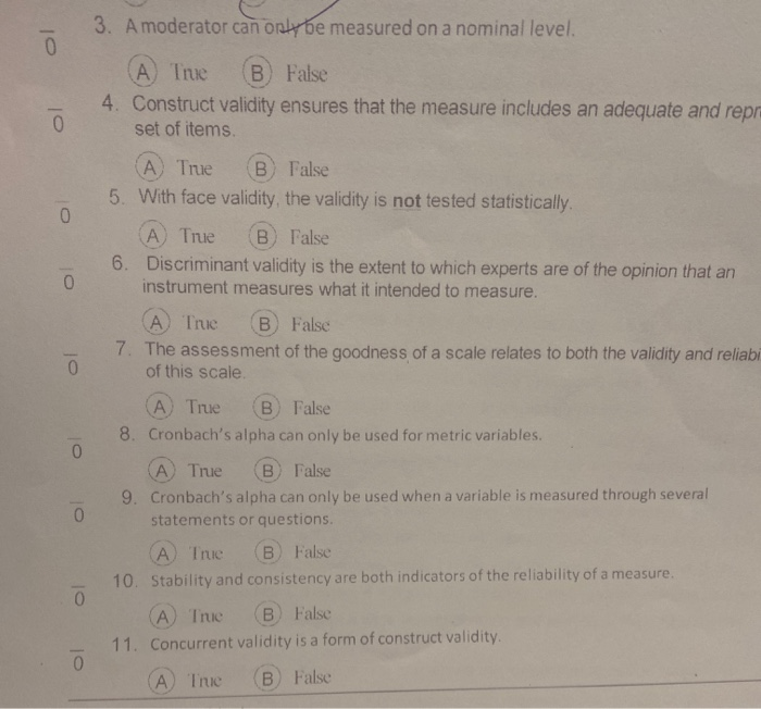 olol 3. A moderator can only be measured on a
