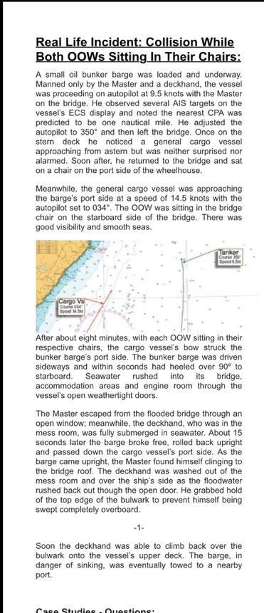 Case Studies - Questions: 4). According to your