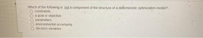 Which of the following is not a component of the