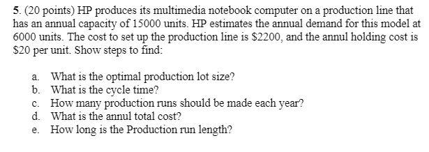 PLEASE USE EXCEL SOLVER AND SHOW STEPS 5. (20