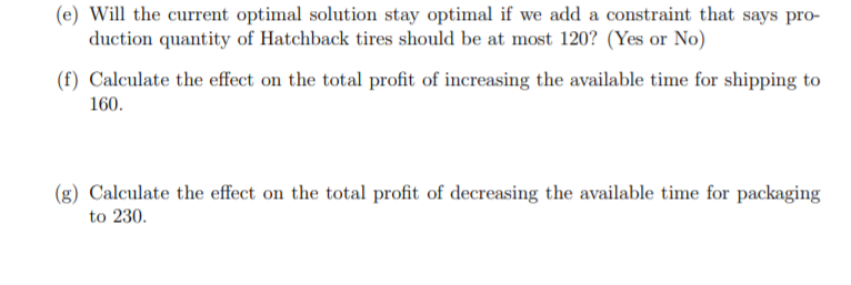 Question 3. (20 points) Robin Tires, Inc. makes