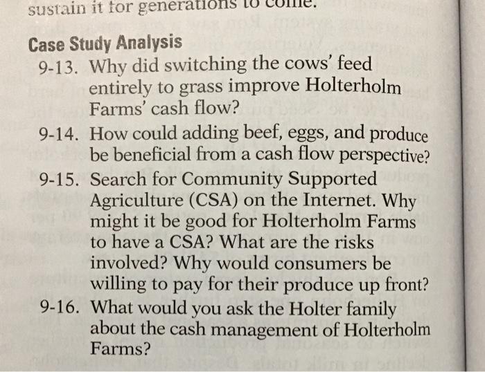 13. Why did switching the cows' feed entirely to