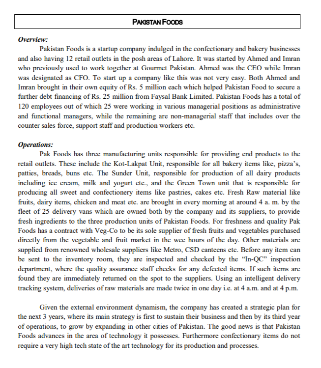 find from this case study swot 6 points each