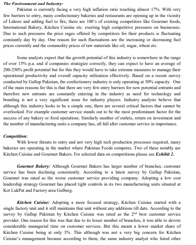 find from this case study swot 6 points each